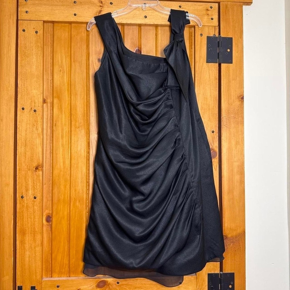 WHITE By VERA WANG Size 18 Sheath Dress Black‎ Cocktail vtg